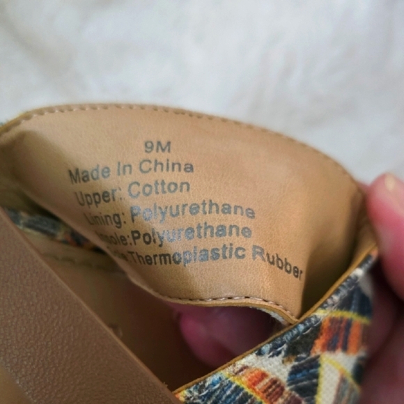 Gibson & Latimer Multicolor Jute Wedge Sandals, SIZE 9 - Picture 7 of 8